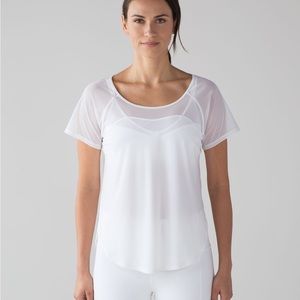 Lululemon Anew Off White Short Sleeve T Shirt